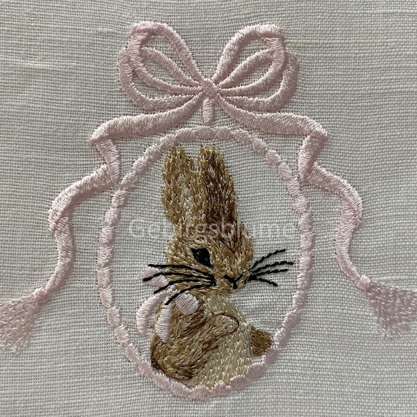 Motif de broderie Machine lapin de Pâques pour cerceau 4 * 4 taille H3,34 * W3,74 po