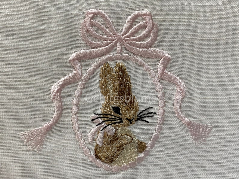 Motif de broderie Machine lapin de Pâques pour cerceau 4 4 taille H3,34 W3,74 po image 1