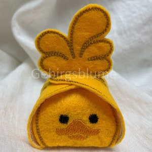 ITH Duck easter embroidery design in the hoop Machine embroidery design Instant download Size: H8.60&quot;*W7.43&quot;