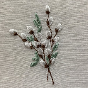 Willow twig Machine Embroidery Design  Digital File Size  H3.48*W2.22in