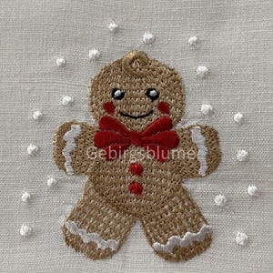 Gingerbread Machine Embroidery Design Size H3.50