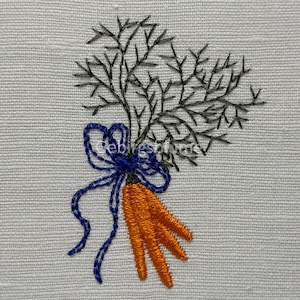 Carrot Machine embroidery design Size H2.50*W1.83in