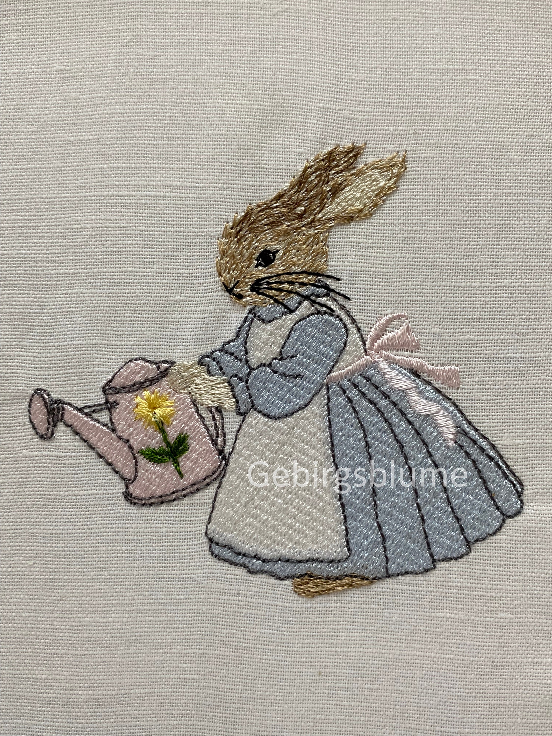 【CPGN STUDIO】Over thinking Rabbit Embroidery S/S T Bunny & Egg Embroidery Design | EmbroideryDesigns.com