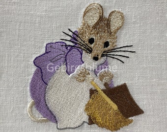 Motifs de broderie de souris Motif de broderie à la machine pour cerceau 4 * 4in