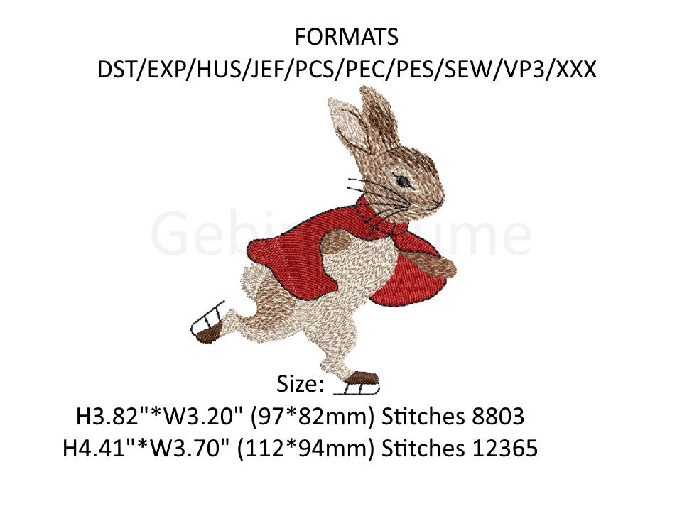 Peter Rabbit Embroidery Design Beatrix Potter Instant Download - Etsy