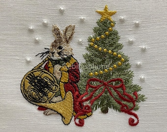 Сhristmas Machine Embroidery design Size H3.78*W3.77in  Instant Download Digital File