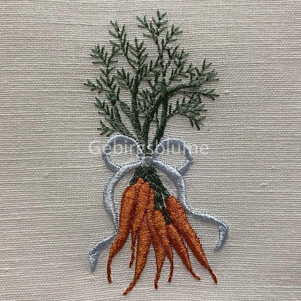 Carrot Machine embroidery design Digital File Size H3.75*W1.84in