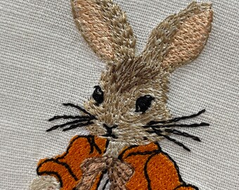◆THE MUSEUM VISITOR◆ RABBIT EMBROIDERY STRIPE CARPENTER PA Peter Rabbit Applique Embroidery Design – Snuggle Puppy Applique