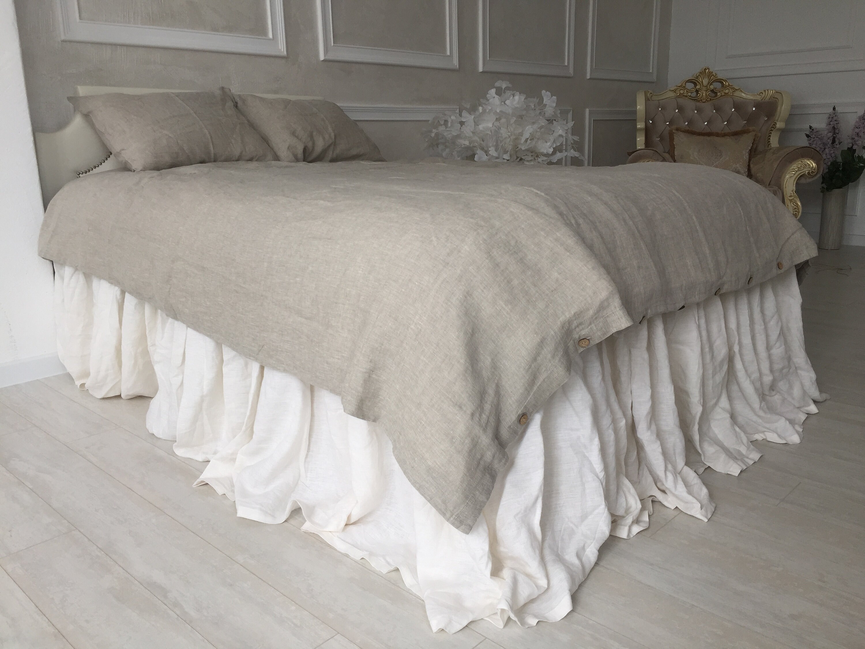 Linen Duvet Cover With a Fastener on Buttons. ONE or SET With Etsy