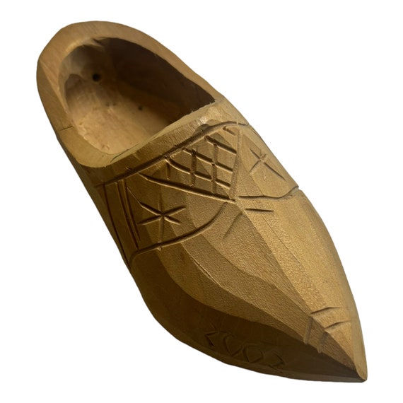 Hand carved wooden clog - image 1