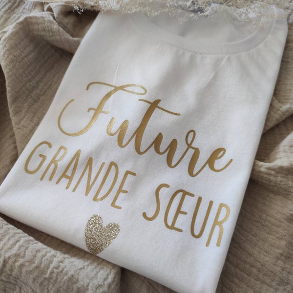 T-Shirt enfant Future Grande soeur / Futur Grand-Frère pour annoncer une grossesse