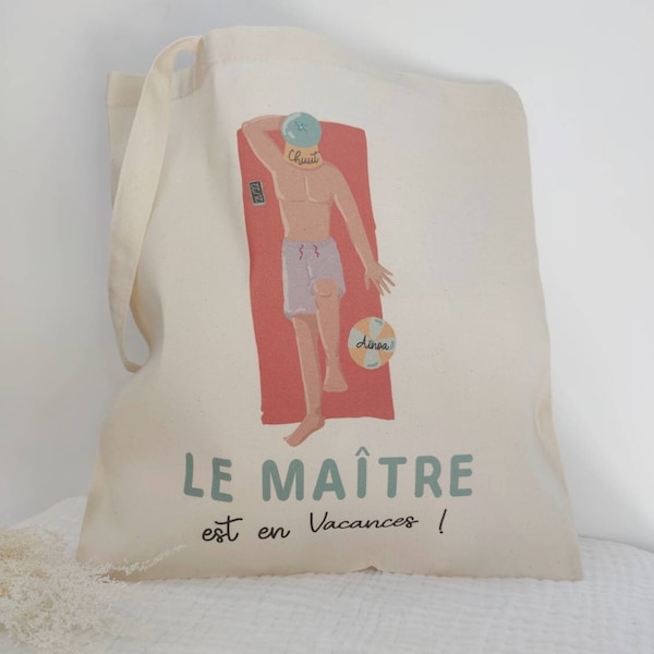 Tote Bag personnalisé-cadeau Maître-Sac piscine ou plage