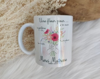 Mug personnalisé pour Nounou, maîtresse, Atsem ...