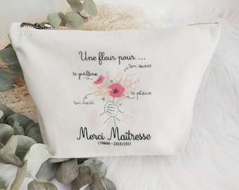 Pochette à personnaliser pour nounou, Maîtresse, Atsem...