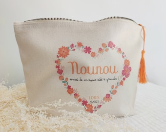 Pochette à personnaliser pour nounou, Maîtresse , Atsem ...