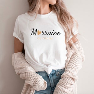 White T-Shirt for Godmother gift to personalize