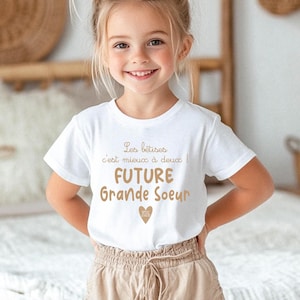 T-Shirt enfant Futur grand frère ou grande soeur pour annoncer une grossesse