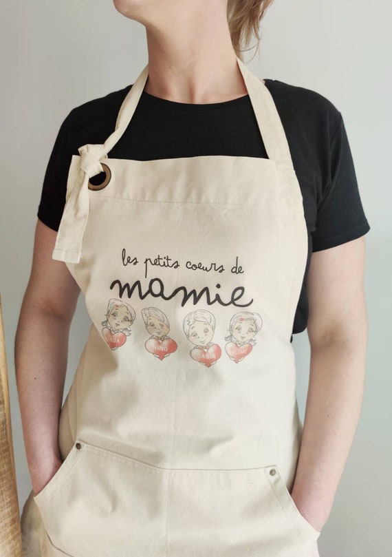 Tablier de cuisine femme personnalisé - Mamie d'amour