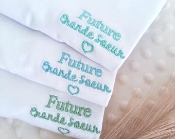 T-Shirt enfant brodé  Futur Grand frère ou grande soeur