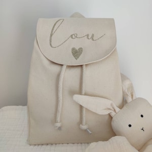 Sac à dos Enfant personnalisé  Ecru