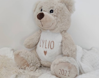 Doudou ourson  personnalisé pour bébé