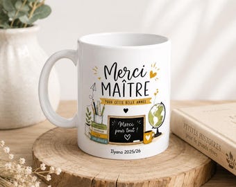 “Thank You Teacher” Mug – Personalized End-of-Year Gift