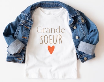 T-Shirt enfant Grande soeur / Grand Frère / Petite frère / Petite soeur