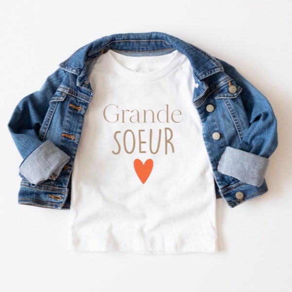 T-Shirt enfant Grande soeur / Grand Frère / Petite frère / Petite soeur