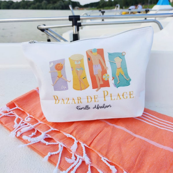 Trousse-pochette pour le petit bazar de plage- trousse pour les vacances ...