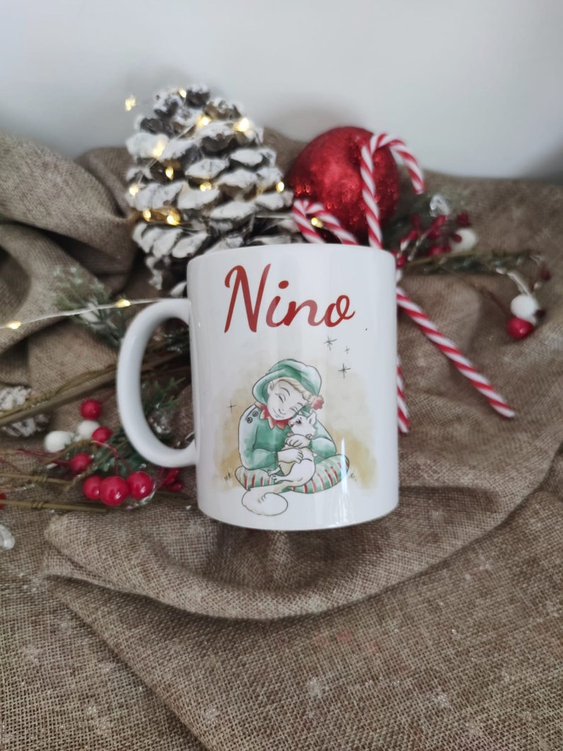Mug de Noël pour petit garçon - Créatrice ETSY : Lescreationsdelyllou 