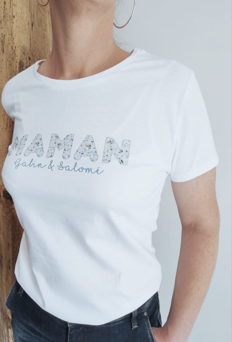 T-Shirt blanc Liberty. pour Nounou, Maman , mamie Bild 4