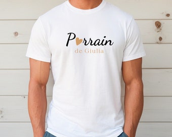 T-Shirt blanc pour Parrain à personnaliser