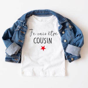 T-Shirt enfant Je vais être cousine / cousin pour annoncer une grossesse image 2