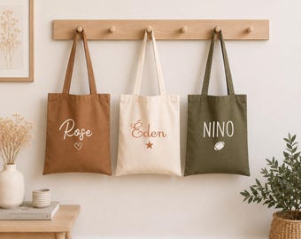 Tote bag à personnaliser pour enfant, pour l'école, la bibliothèque, sac de musique