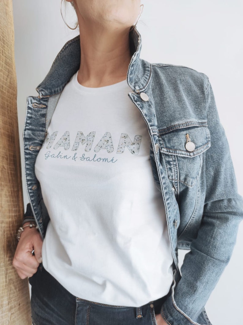 T-Shirt blanc Liberty. pour Nounou, Maman , mamie Bild 3