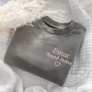 Sweat brodé futur grand frère ou grande soeur  pour annoncer une  grossesse