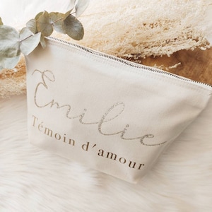 Pouch for Wedding Witness or bridesmaid to personalize