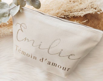 Pochette  pour Témoin de Mariage ou demoiselle d'honneur à personnaliser