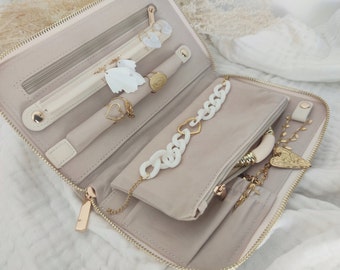 Pochette  de rangement à bijoux  pour les voyages pour cadeau femme