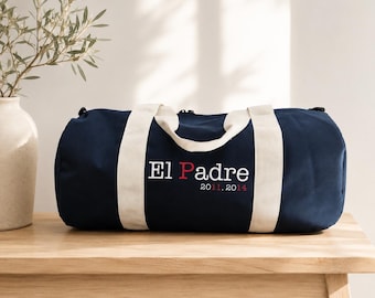 Sac de sport personnalisé Papa – Grand sac “El Padre” – Cadeau papa, sac weekend, idée cadeau fête des pères et cadeau de noël