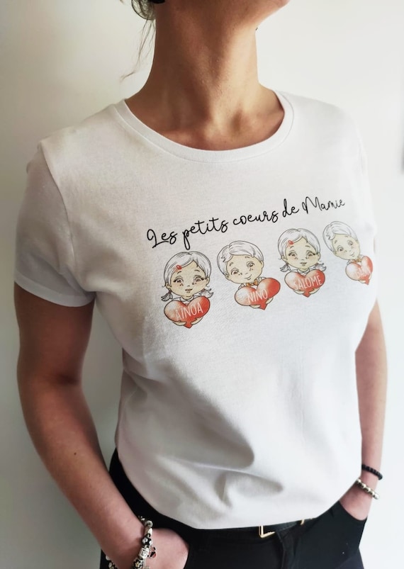 T-Shirt femme personnalisé-cadeau fête des mamies-idée cadeau-cadeau pour  femme -  France