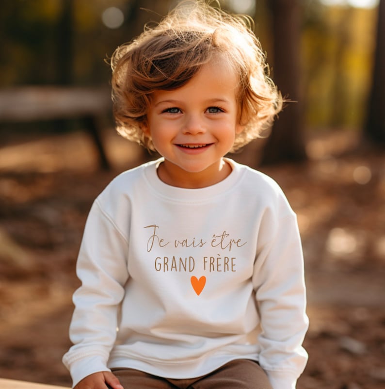 Children's sweatshirt I'm going to be a big brother or sister to announce a pregnancy image 1