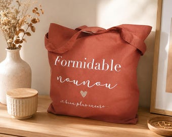 Tote Bag   à personnaliser pour nounou , marraine ou mamie ...