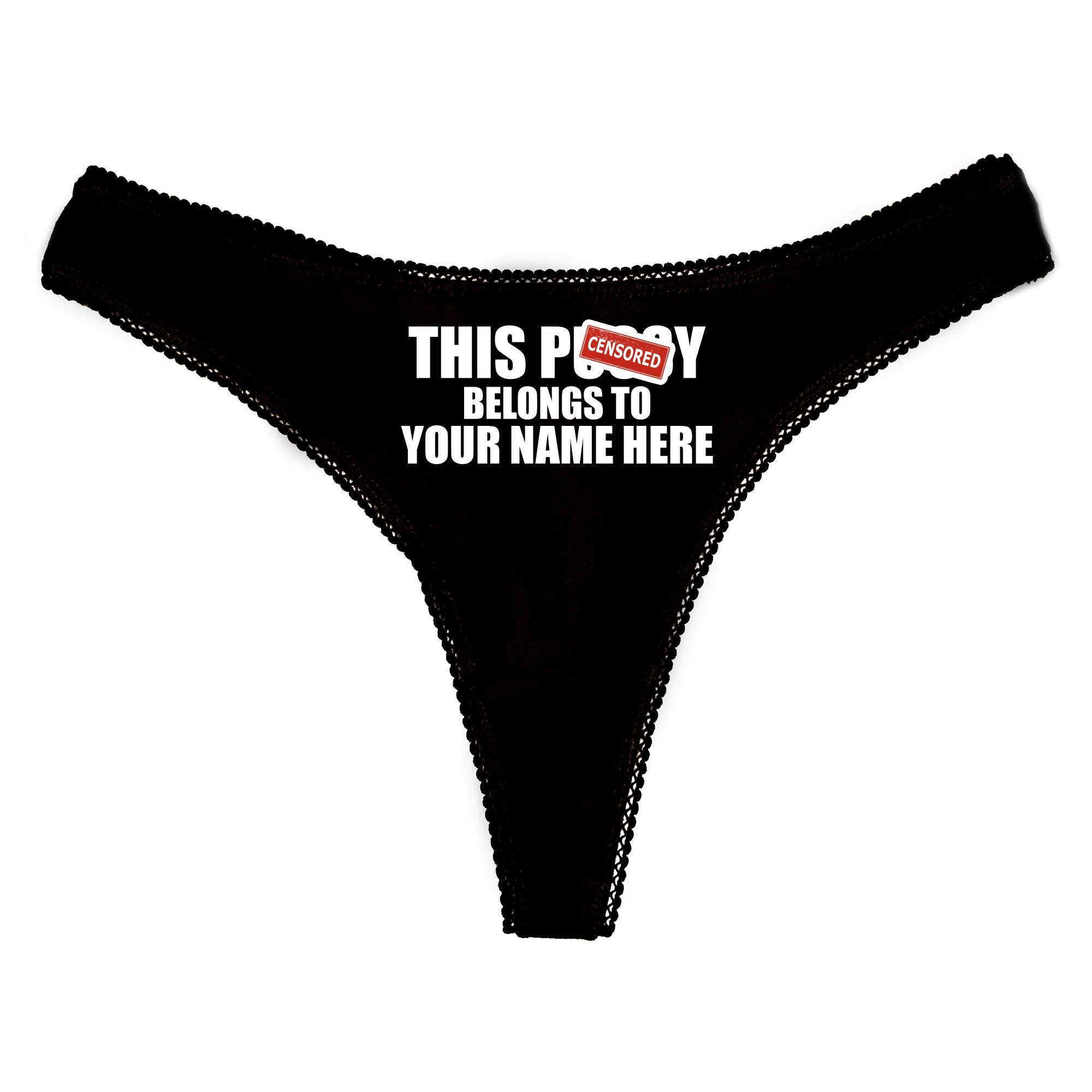 This Pussy Belongs To Any Name Property of Custom Panties Property of  Thong Custom Underwear Print Booty Shorts 167-T -  Norway