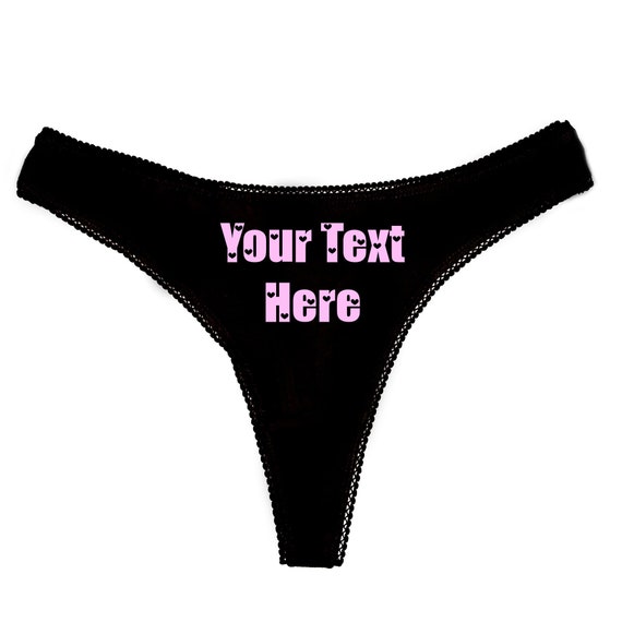Any Text Love Letters Text Custom Thong & Camisole Set