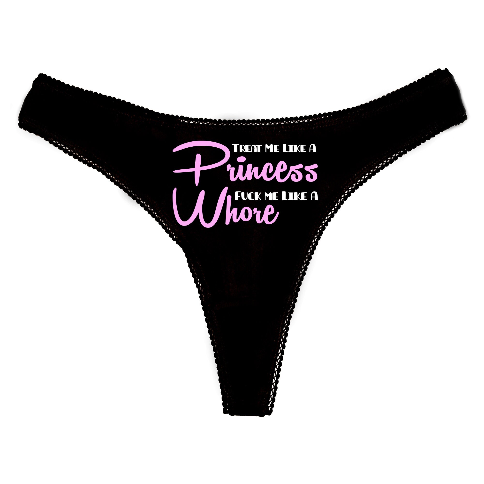 Treat Me Like A Princess Panties Fuck Me Like A Whore Vest Etsy