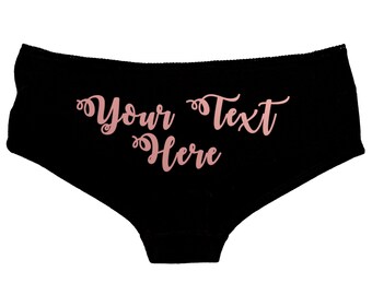 Personalized Gift Thong Add Name/text Thong Funny Pants Bachelorette Gift  Bridal Party Pants Game Sexy Embroidered Underwear. 