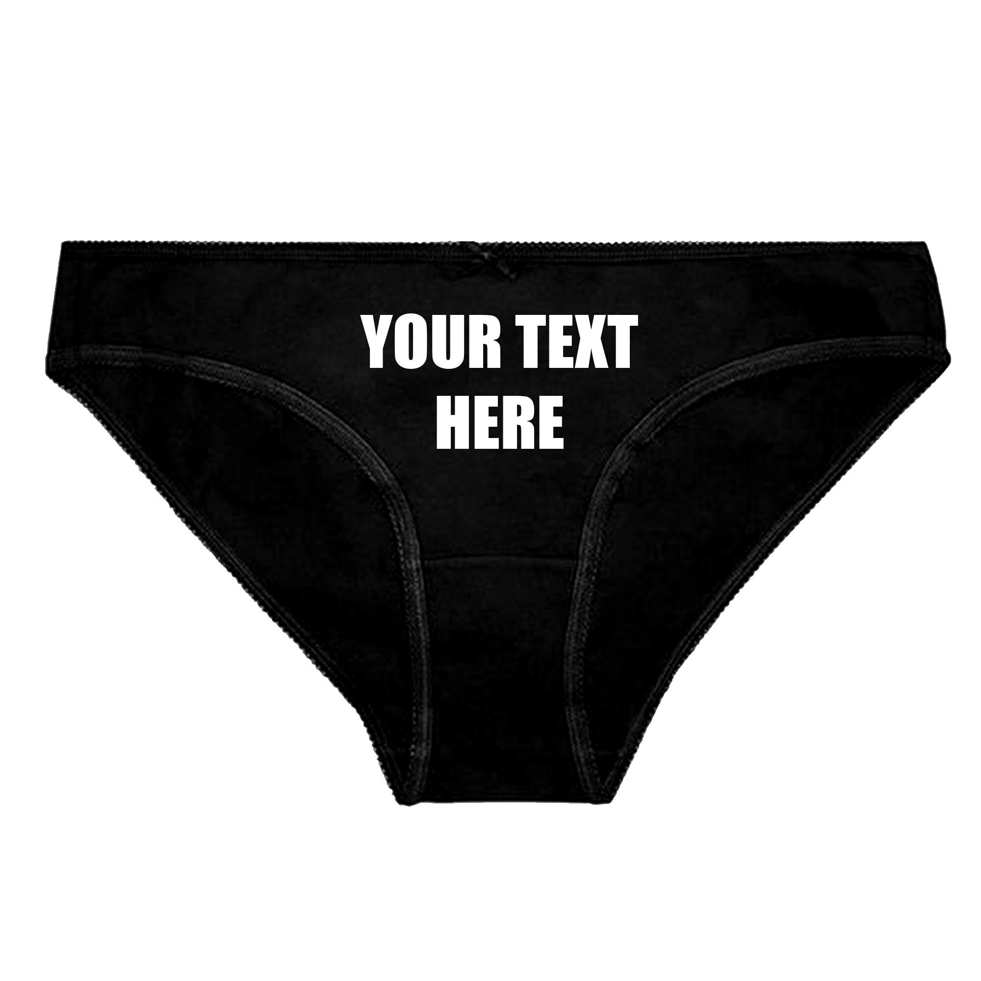 Any Text Custom Knickers Personalised With Your Words Custom Etsy UK