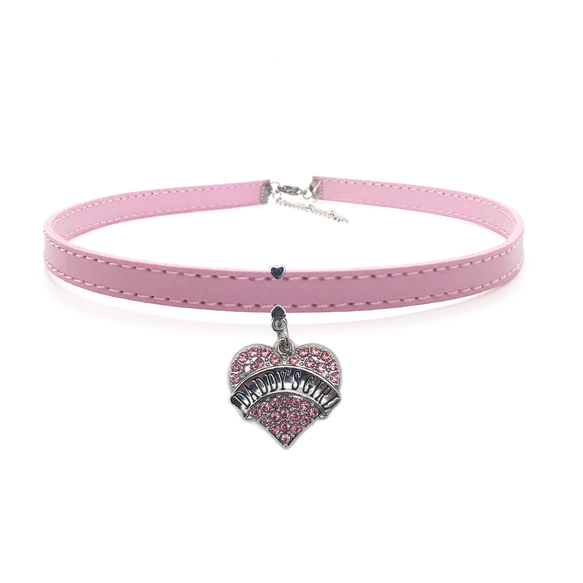 Daddys Girl Choker Velvet Rhinestone QOS Necklace Daddys Etsy