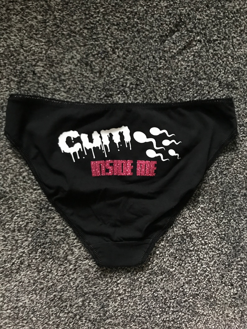 Cum Inside Me Knickers Sparkly Pink Panties Daddy Cum Slut Etsy